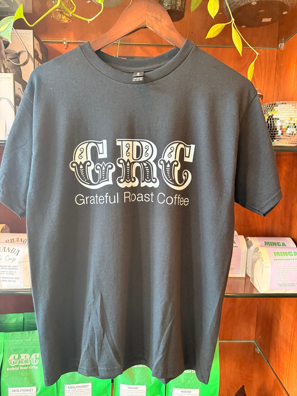Actual black classic GRC tee, large front print