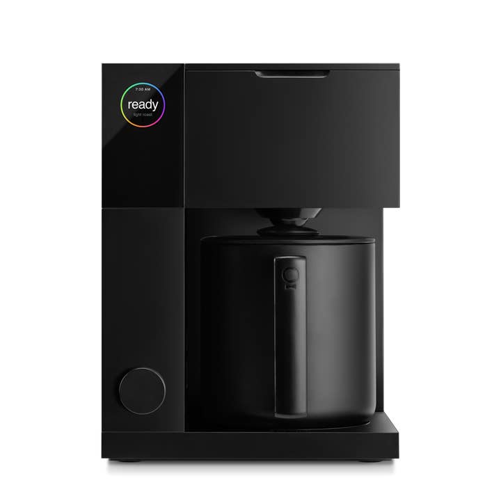 Fellow Aiden Precision Coffee Maker in black, angled view