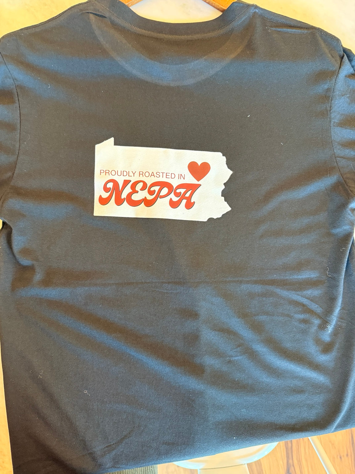 Actual black GRC tee, NEPA keystone back print
