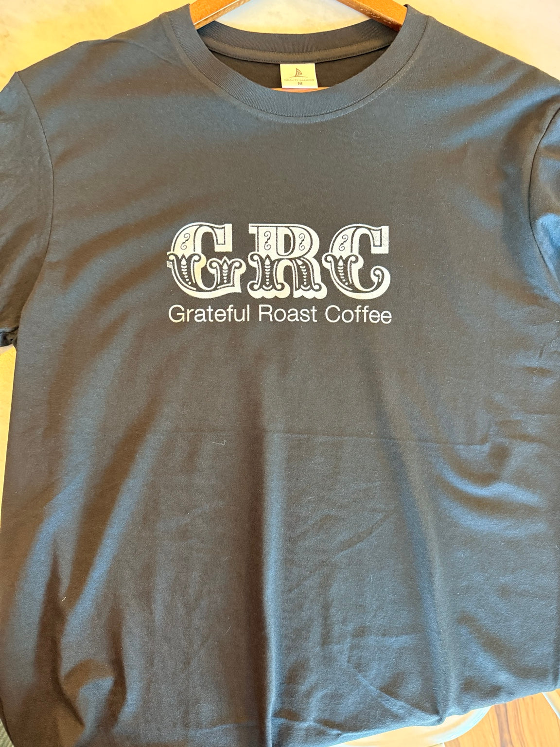 Actual black GRC tee, ornate GRC front print