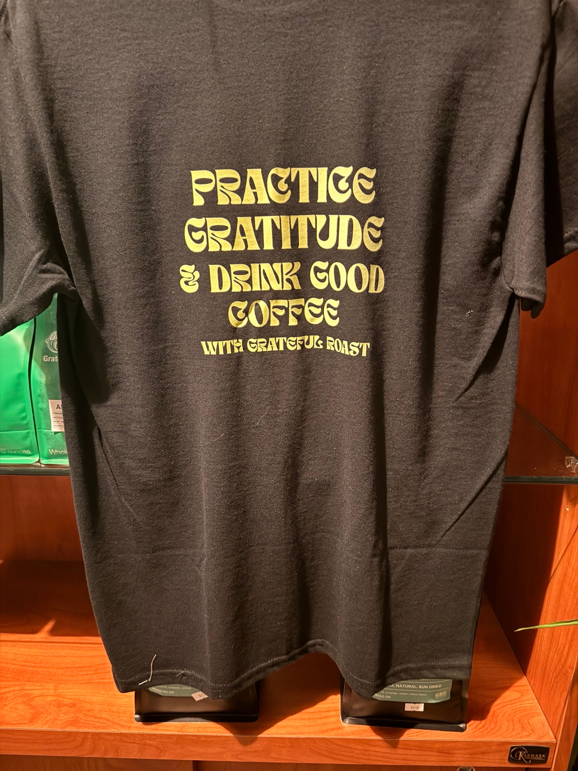 Actual black Practice Gratitude tee, back