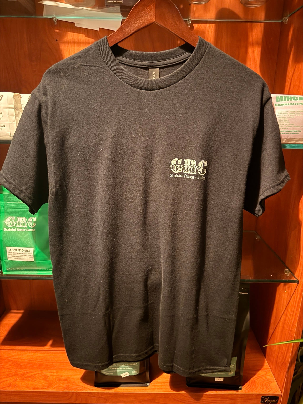 Actual black Practice Gratitude tee, front
