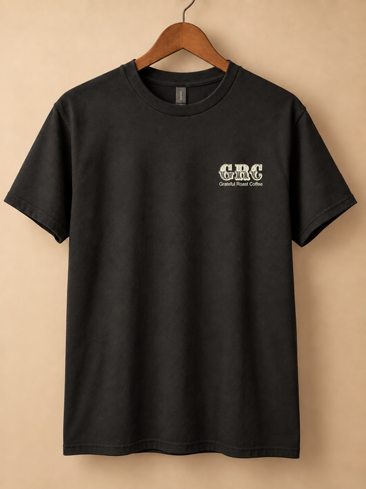 Coffee Taster’s Wheel Tee — Black front